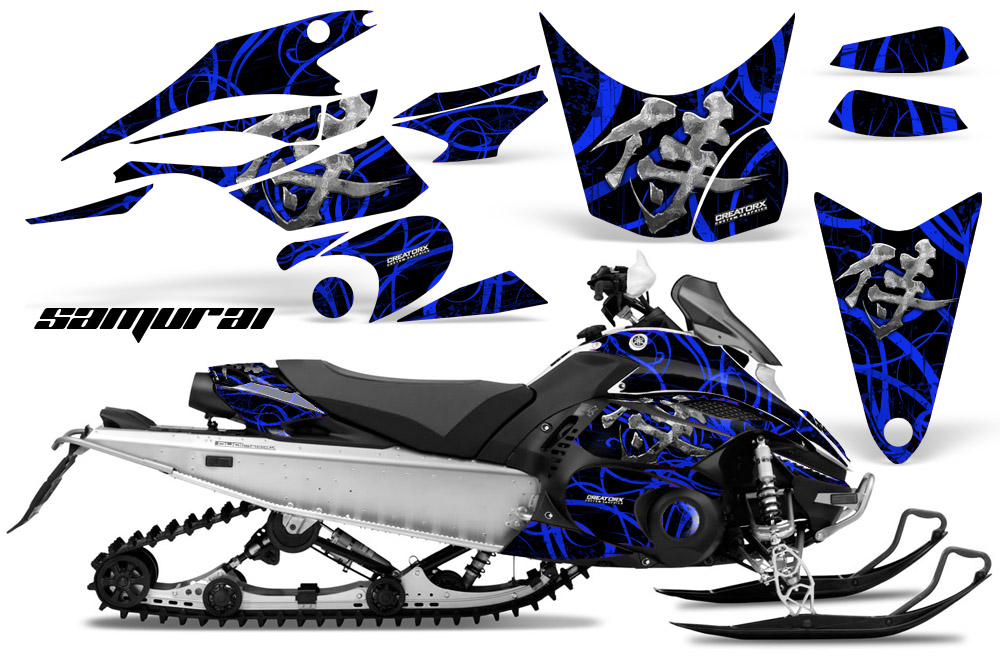 Yamaha FX Nytro 2010 Graphics Kit Samurai Blue Black